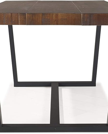 Walker Edison Andre Modern Solid Wood Dining Table, 72 Inch, Mahogany - LeafyLoom