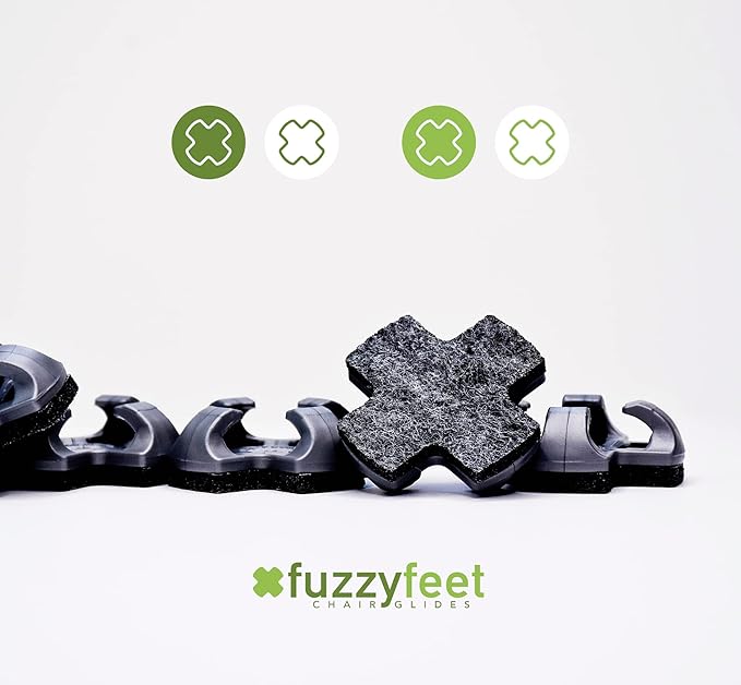 Chair Glide [48 Count] Made in The USA | Noise Cancelling Long Lasting Floor Protection | Heavy Duty Breathable Latex-Free Anti-Rust Design | Easy to Apply Teacher Classroom Supplies - LeafyLoom