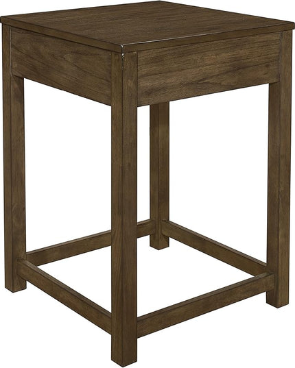 Lexicon Ozias Square Home Office Corner Unit Table, 22" x 22", Brown Gray - LeafyLoom