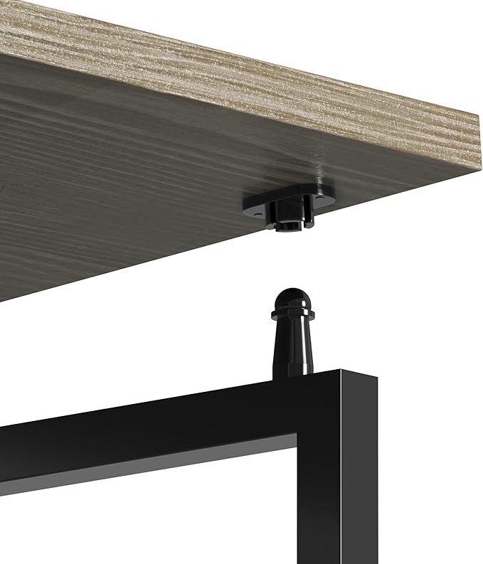 Techni Mobili Space Saving Folding Desk, Grey - LeafyLoom
