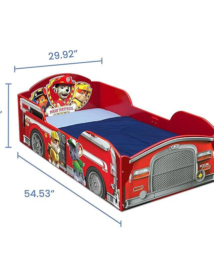 Delta Children Wood Toddler Bed - Greenguard Gold Certified, Nick Jr. PAW Patrol - LeafyLoom