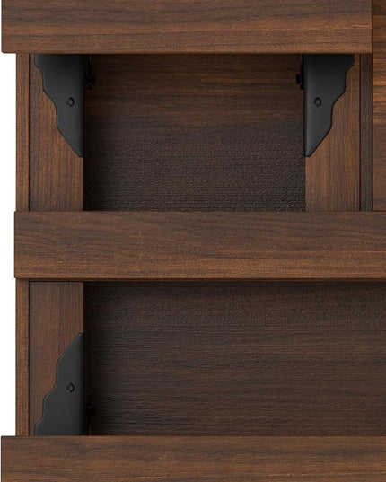 SIMPLIHOME Hunter 32 inch Wide Square Industrial Lift Top Coffee Table in Walnut for The Living Room and Family Room - LeafyLoom