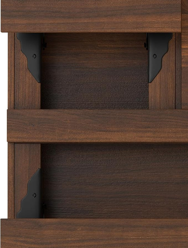 SIMPLIHOME Hunter 32 inch Wide Square Industrial Lift Top Coffee Table in Walnut for The Living Room and Family Room - LeafyLoom