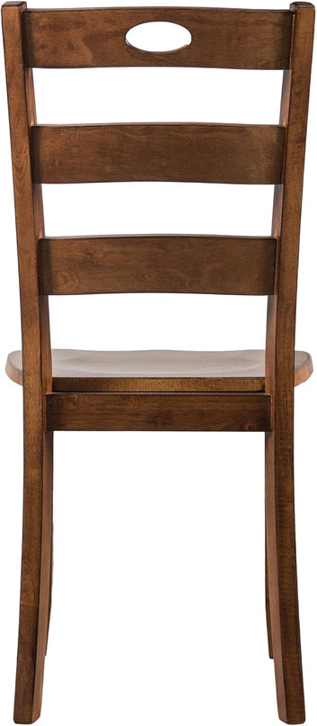 Furniture of America Burnett Wood 5-Piece Dining Room Set, Square Table and 4 Durable Slat Back Chairs with Footrest for Home Kitchen Furniture, Dinettes, Walnut - LeafyLoom