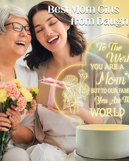 Lovely Mother-Best Mom Birthday Gifts from Daughter Son，Mom Night Light，Room Decoration Mom's - LeafyLoom