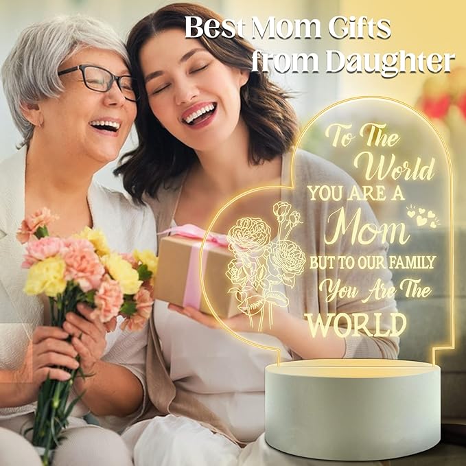 Lovely Mother-Best Mom Birthday Gifts from Daughter Son，Mom Night Light，Room Decoration Mom's - LeafyLoom