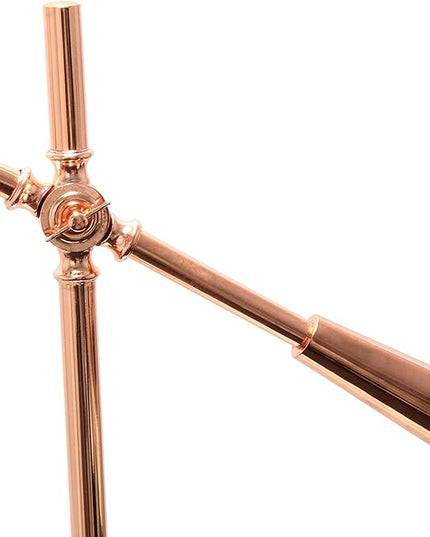 Elegant Designs LF1030-RGD Pivot Arm Glass Shade Floor Lamp, Rose Gold - LeafyLoom