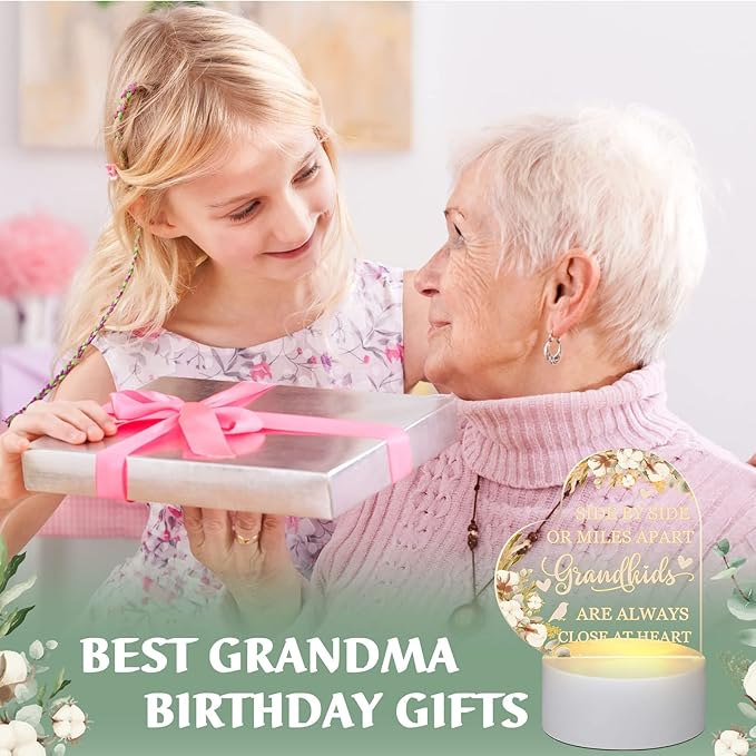 Karenhi Grandma Gifts from Grandchildren Lamp Gifts for Grandma Grandkids Gifts for Grandm Great Grandma Gifts Birthday Gifts for Grammy Grandmother Nana (Side by Side Style) - LeafyLoom