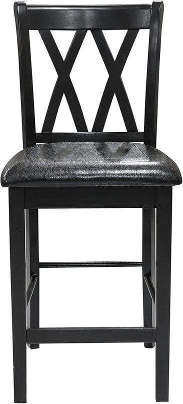 Lexicon Skyway 5-Piece Counter Height Dining Set, Black - LeafyLoom