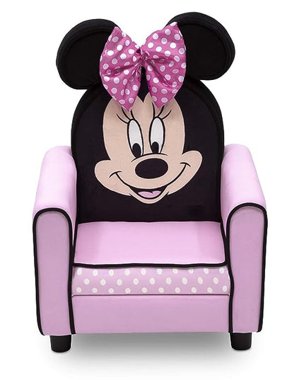 Delta Children Figural Upholstered Kids Chair, Disney Minnie Mouse - LeafyLoom