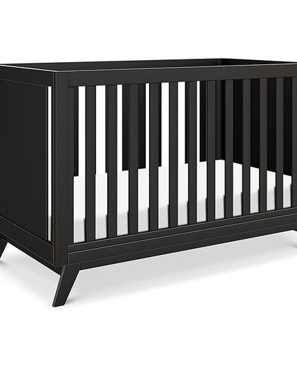 DaVinci Otto 3-in-1 Convertible Crib in Ebony, GREENGUARD Gold Certified - LeafyLoom
