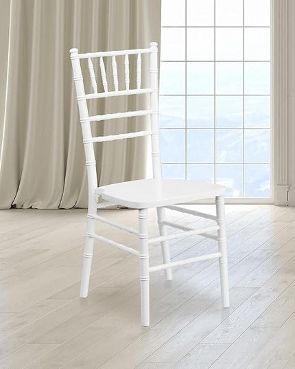 Flash Furniture 2 Pack HERCULES Series White Wood Chiavari Chair - LeafyLoom