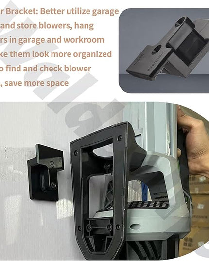 Leaf Blower Mounting Bracket / Leaf Blower Wall Mount Compatible with EGO Power+ 530 CFM, 580, 615, 650 Leaf Blower, Hanging Leaf Blower/Use for EGO Blower Wall Mount - LeafyLoom