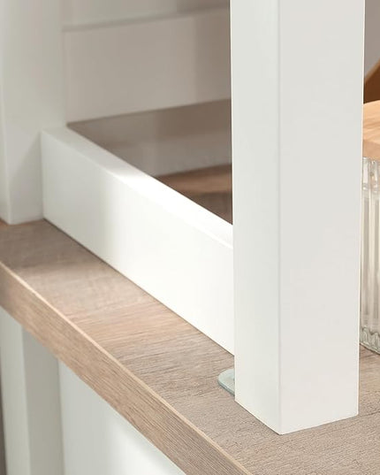 Sauder Cottage Road Library Hutch, White finish - LeafyLoom