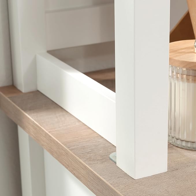 Sauder Cottage Road Library Hutch, White finish - LeafyLoom