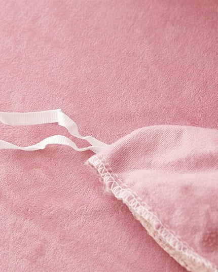 FOPPA Old Pink fluffy Comforter Cover Set king- Ultra Soft fluffy Old Pink Bedding Sets 3 Pieces (1 Duvet Cover + 2 Pillow case) Old Pink fluffy bed set (Old Pink, King) - LeafyLoom