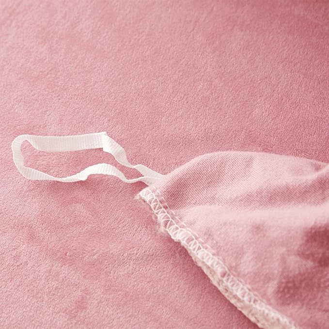 Fluffy old pink comforters Cover twin size - Ultra Soft Plush old pink bedding Sets 2 Pieces (1 faux fur comforter Cover + 1 fuzzy pillow case) girls shaggy old pink twin bed set (Old Pink, Twin) - LeafyLoom