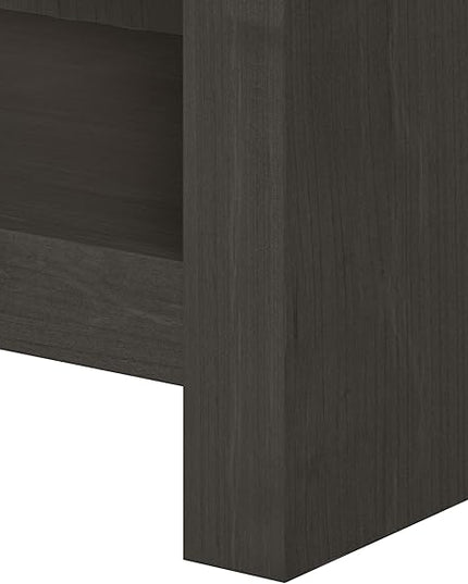 Bush Business Furniture Lateral Cabinet with Satin Silver Hardware | Echo Collection 2 Drawer Filing Unit for Home Office or Professional, 31W, Charcoal Maple - LeafyLoom