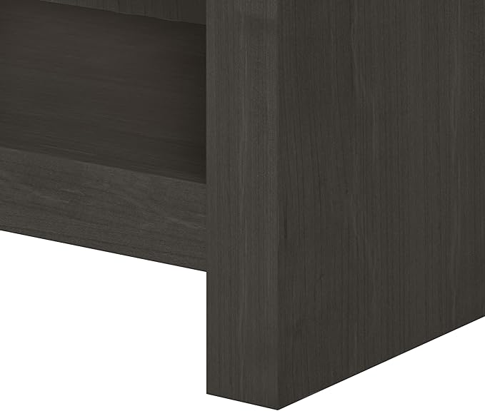 Bush Business Furniture Lateral Cabinet with Satin Silver Hardware | Echo Collection 2 Drawer Filing Unit for Home Office or Professional, 31W, Charcoal Maple - LeafyLoom