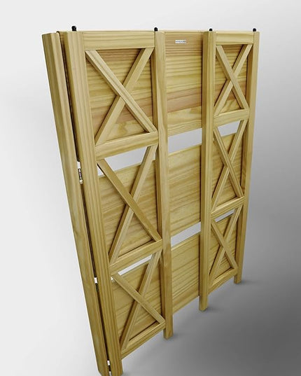 Casual Home Montego 3-Shelf Folding Bookcase, Natural (New) - LeafyLoom