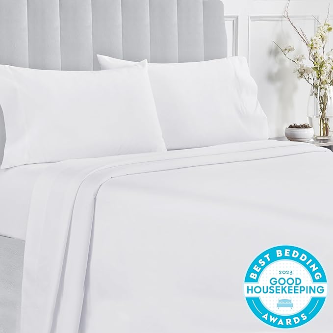 California Design Den Queen Sheet Set 400 Thread Count, 100% Cotton Sateen Sheets for Queen Size Bed - Soft, Breathable & Cooling Brown Sheet, 4-Pc Deep Pocket Bed Sheets - Brown - LeafyLoom