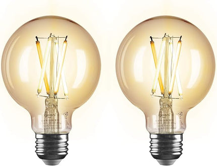 Geeni Smart Light Bulb - Alexa and Google Home Compatible, Amber LED Programmable and Dimmable WiFi Light Bulb, App Controlled (G25-2 Pack) Geeni