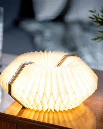 Gingko Natural Bamboo Wood Smart Accordion Lamp - LeafyLoom