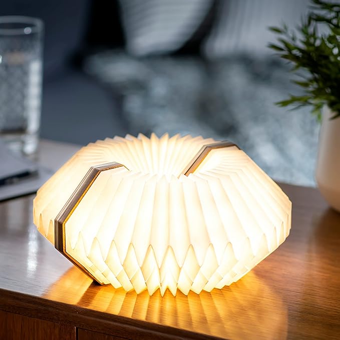 Gingko Natural Bamboo Wood Smart Accordion Lamp - LeafyLoom