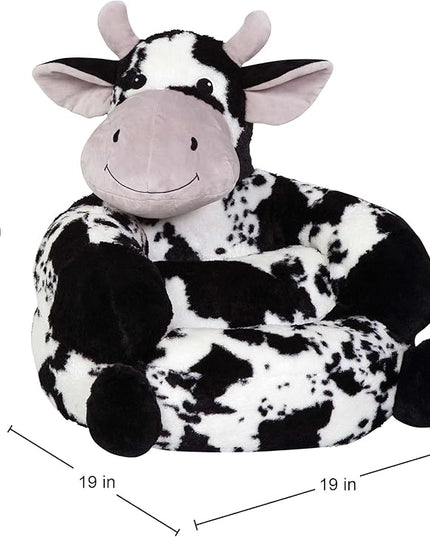 Trend Lab Cow Toddler Chair Plush Character Kids Chair Comfy Furniture Pillow Chair for Boys and Girls, 21 x 19 x 19 inches - LeafyLoom