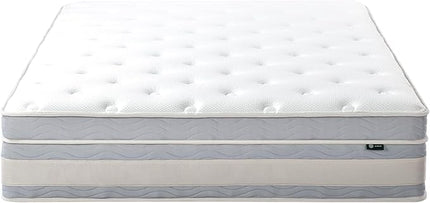 ZINUS 14 Inch Cooling Comfort Support Hybrid Mattress [New Version], King, Fiberglass free, Medium Plush, Cooling Motion Isolation, Certified Safe Foams & Fabric, Mattress in A Box - LeafyLoom