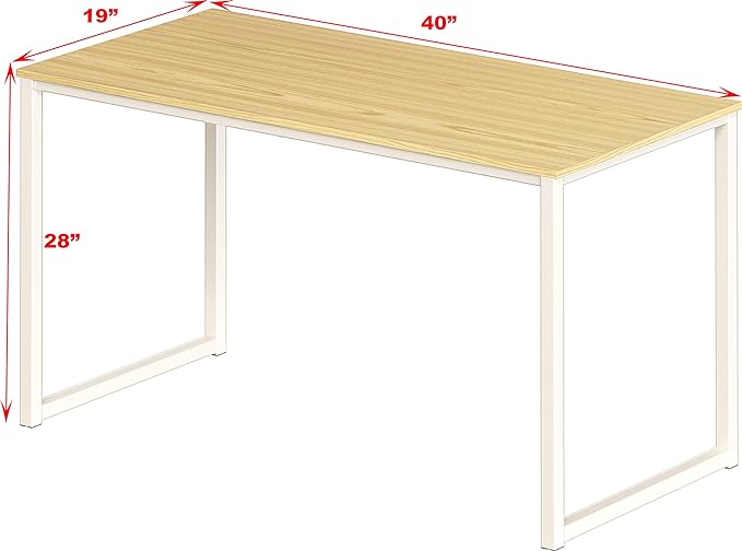 SHW Home Office 40-Inch Computer Desk, Oak - LeafyLoom