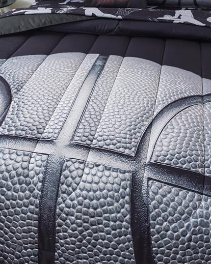 ADASMILE A & S Basketball Comforter Twin for Boys Basketball Bedding Twin for Kids Basketball Sports Comforter with Basketball Sheets 6 Pieces Bed in A Bag Comforter Twin for Boys Teens Sports Bed Set - LeafyLoom