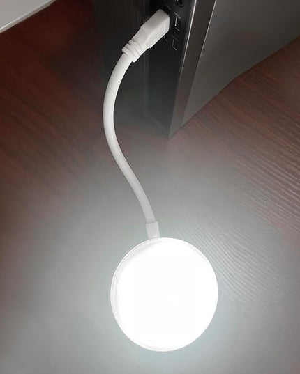 USB Night Light with 3 Color Mode, Arbitrary Brightness Control Small lamp, Portable 360° Flexible Gooseneck for Reading, Makeup, Fill Light, Travel, Outdoor, Power Failure Emergency. - LeafyLoom