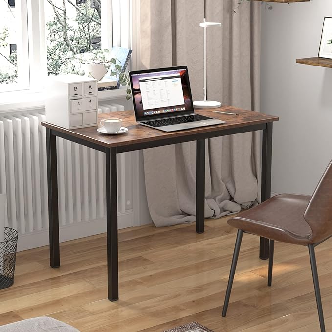 Need Small Computer Desk - 39 3/8" Inches Heavy Duty Writing Desks, Simple Laptop Corner Table for Home Office,Dormitory AC3FB10060 - LeafyLoom