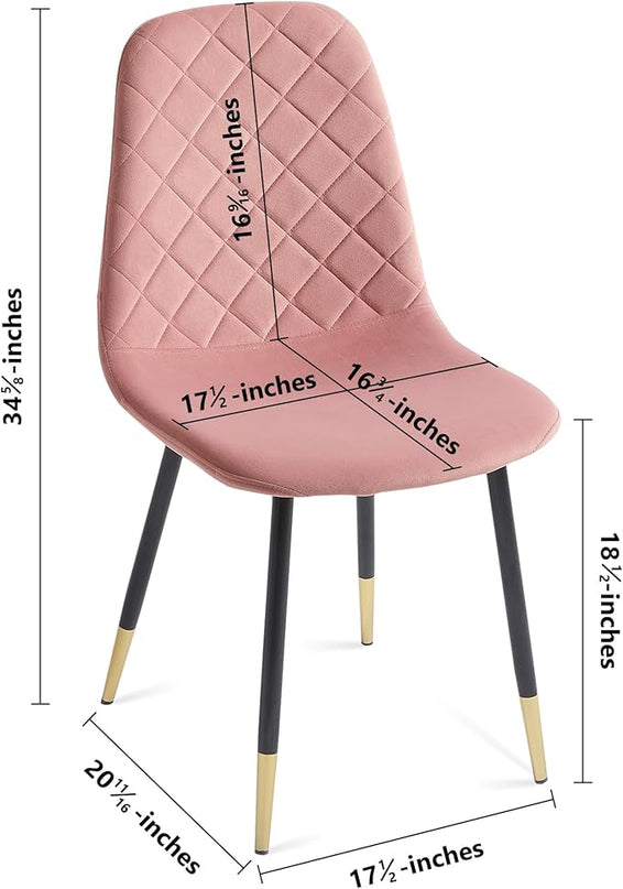 NicBex Haerin-SD-00334-LWJ Dining Chairs, 20.9"x17.5"x34.7", Pink - LeafyLoom