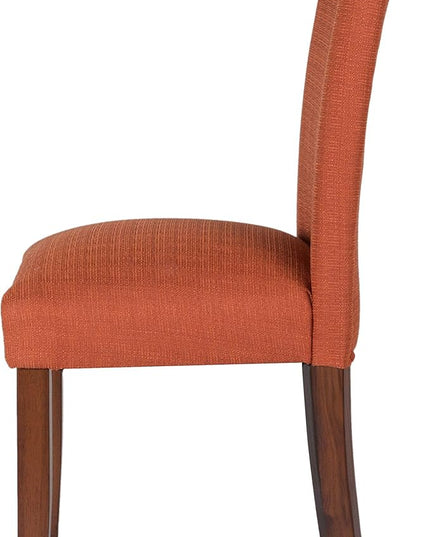 HomePop Parsons Classic Upholstered Accent Dining Chair, Single Pack, Orange - LeafyLoom