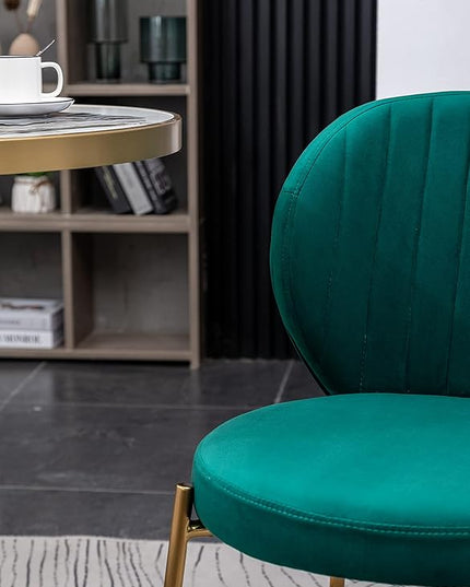 Roundhill Furniture Amoa Dining Chair, Set of 2, Green - LeafyLoom