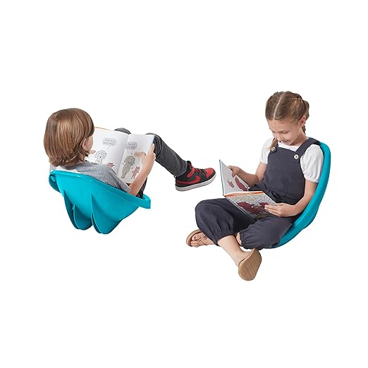 ECR4Kids Leaf Floor Seat, Rocker Chair, Turquoise, 6-Piece - LeafyLoom