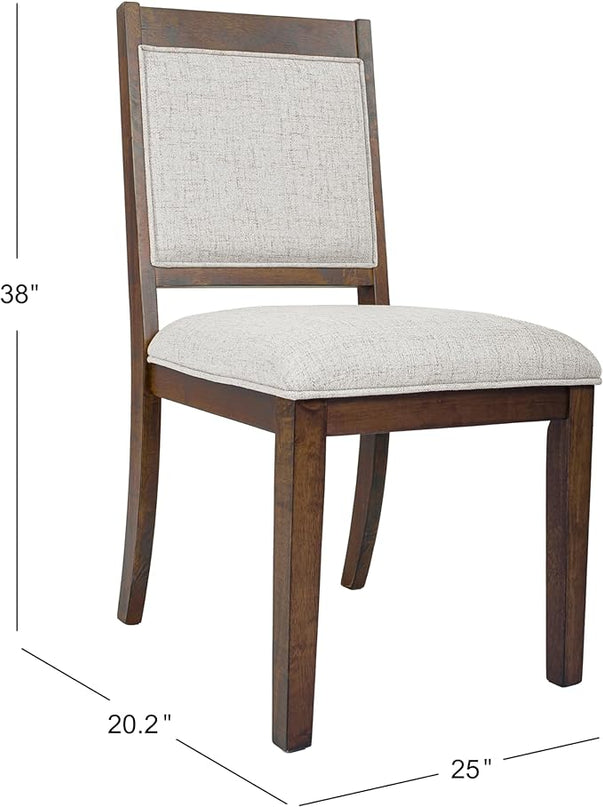 HomePop Classic Parsons Dining Chairs, Neutral Textured Solid (Set of 2) - LeafyLoom