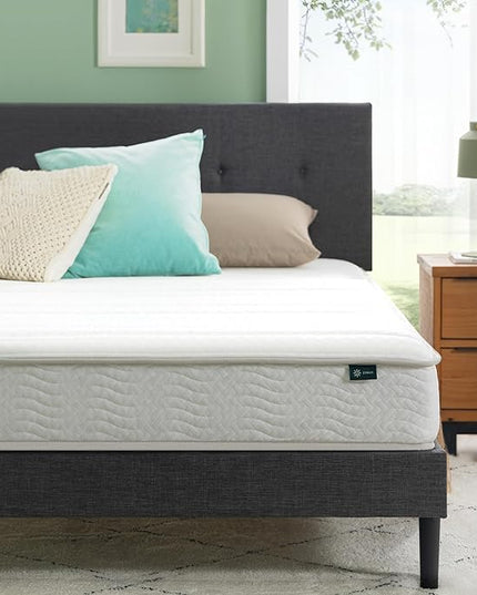 ZINUS 6 Inch Foam and Spring Hybrid Mattress [New Version], Full, Fiberglass free, Medium Firmness, Durable Support, Certified Safe Foams & Fabric, Mattress in A Box - LeafyLoom