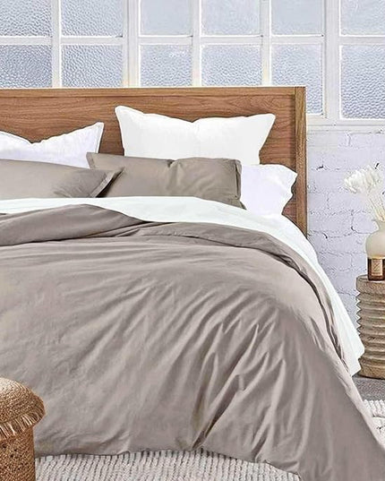 ETDIFFE Tan Comforter Set Queen Size, 3pc Modern Western Taupe Brown Bedding Set - Soft & Lightweight Dark Khaki Microfiber Down Alternative Bed Comforter with 2 Pillow Shams for Women Men - LeafyLoom