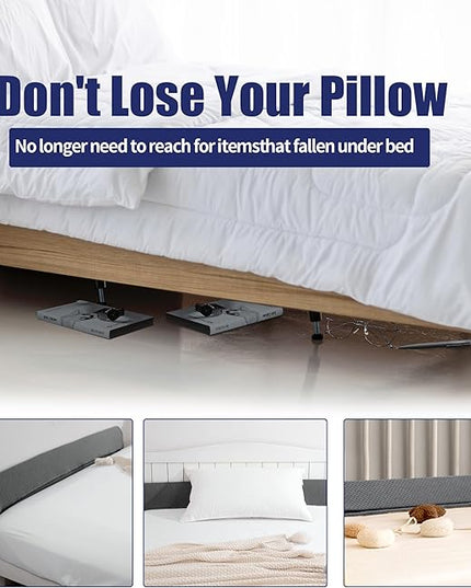 HOMBYS Wedge Pillow Headboard for Bed Gap,Foldable Bed Wedge Gap Filler Twin Size,Matterss Gap Filler,Multi Functional Bed Crack Pillow, Fill The Gap (0-7") Between Your Headboard and Mattress,Grey - LeafyLoom