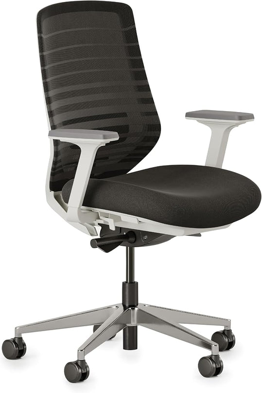 Branch Ergonomic Chair - A Versatile Desk Chair with Adjustable Lumbar Support, Breathable Mesh Backrest, and Smooth Wheels - Experience Optimal Comfort and Support - Black - LeafyLoom