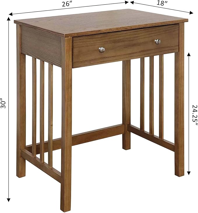 Convenience Concepts Designs2Go Mission Desk with Keyboard Drawer, Driftwood - LeafyLoom