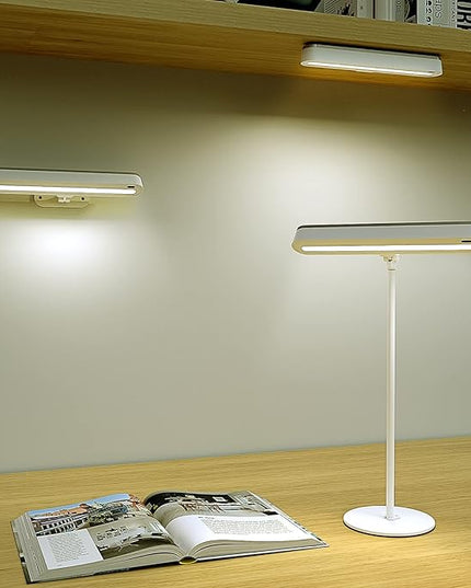 Desk Lamp, Full Dimmable LED, Magnetic, Rechargeable, Eye Caring, 180° Adjustable, USB Charging, LAMP for Home Office, Study Dorm School Students College Gift - LeafyLoom