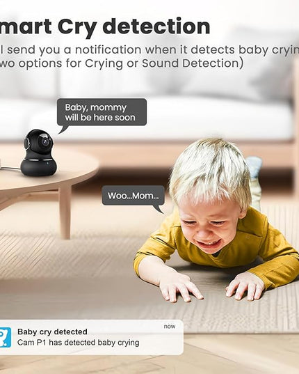 litokam 5ghz Indoor Security Camera, 5MP Cameras for Home Security with 5G/2.4G Dual-Band, Pet Cam with Phone App, AI Motion/Cry Detection, 360 Auto Tracking, Night Vision, Support NVR/Alexa litokam