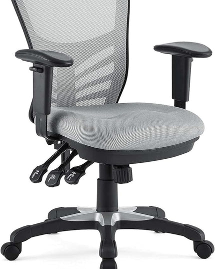 Modway EEI-757-GRY Articulate Ergonomic Mesh Office Chair in Gray - LeafyLoom