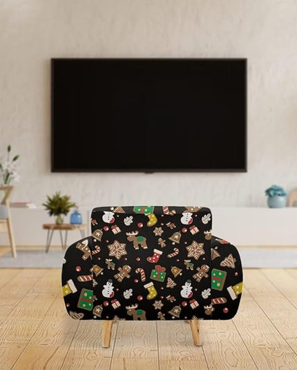 FKELYI Christmas Decorations Indoor Furniture Protector Easy Going Stretch Sofa Slipcover Non-Slip Sofa Slipcovers Washable Sofa Couch Cover S FKELYI
