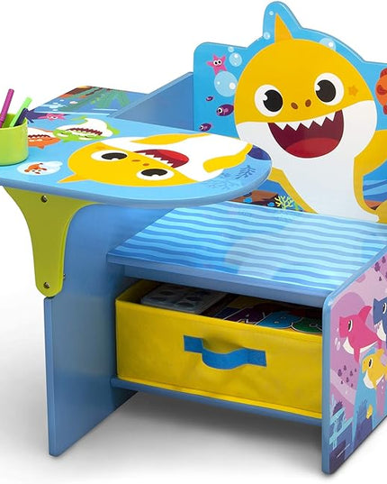 Baby Shark Chair Desk with Storage Bin - Ideal for Arts & Crafts, Snack Time, Homeschooling, Homework & More by Delta Children - LeafyLoom