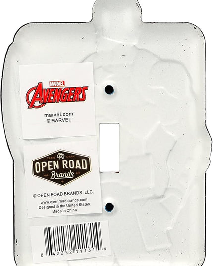 Marvel Captain America Embossed Metal Light Switch Plate - Captain America Switch Plate Decoration for Bedroom or Man Cave - LeafyLoom
